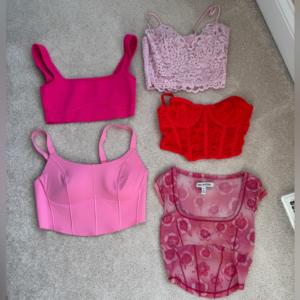 Shades of Pink Going out top bundle, brand and sizes vary, see full description